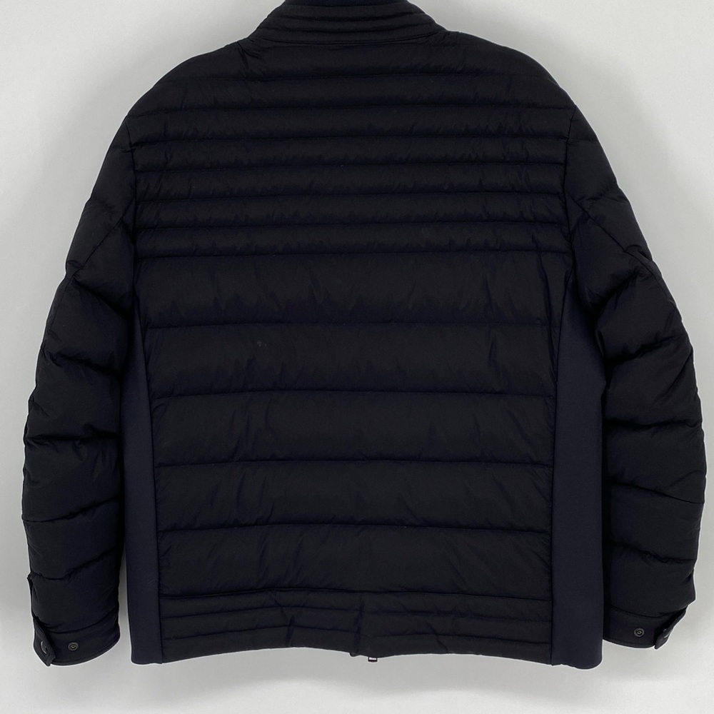Moncler Pires Logo Appliquéd Quilted Shell Down Biker Jacket Black size 4 - Picture 6 of 17